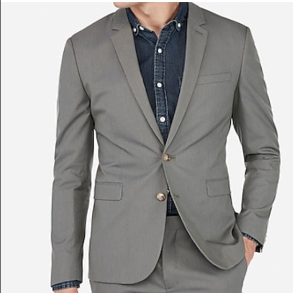 Express Extra Slim Cotton Stretch Suit Jacket